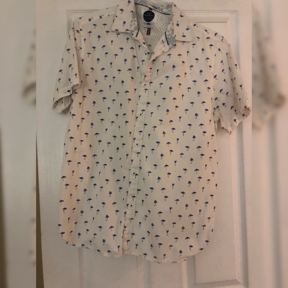 Denim and Flowers flamingo button down